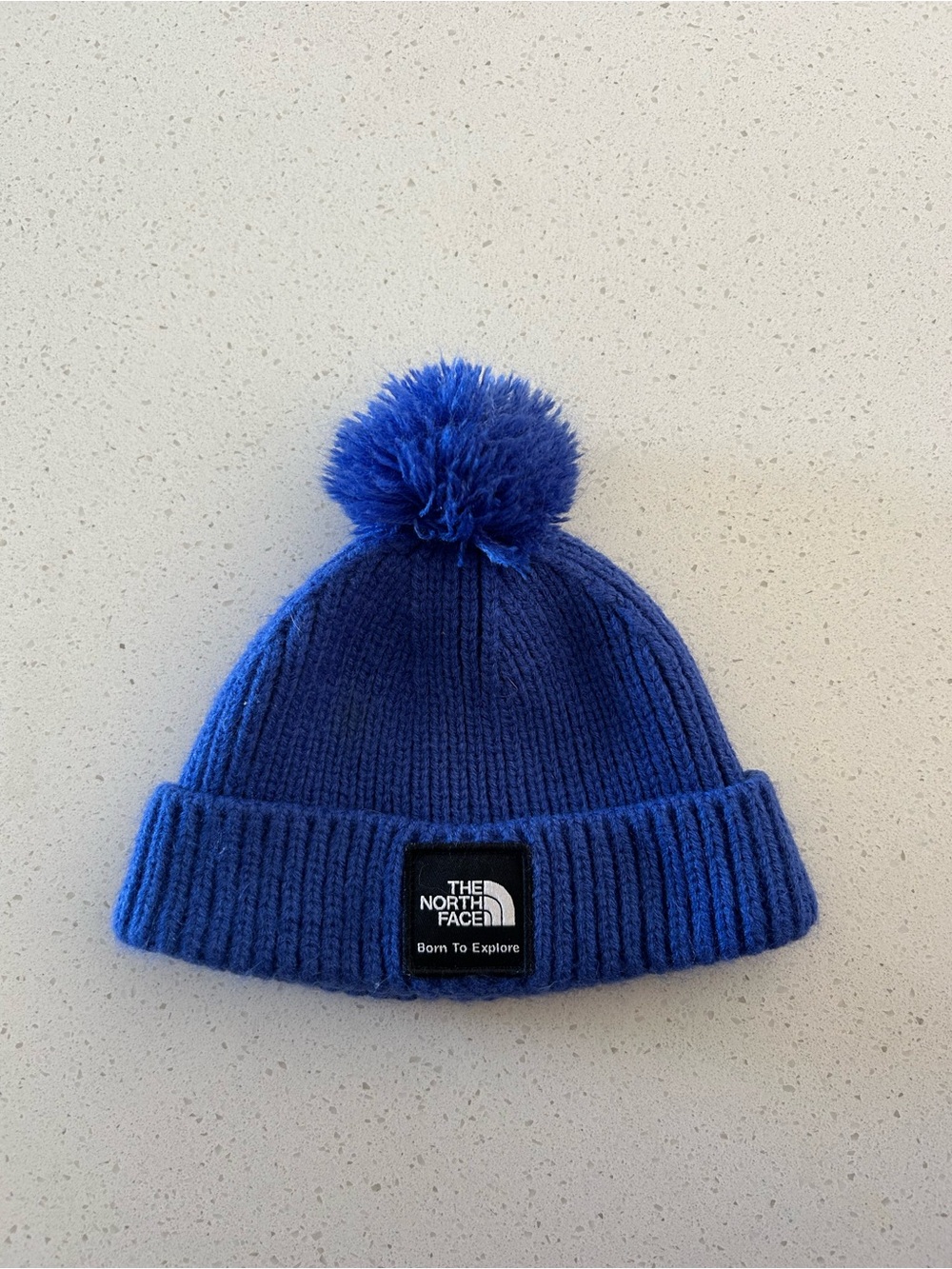 The North Face Kids Royal Blue Pom-Pom Beanie